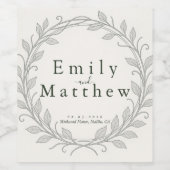 シルバーリーフエルフ結婚ェン ワインラベル (シングルラベル)