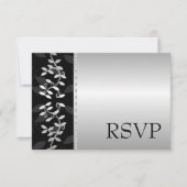 シルバーリーフボーダー RSVP カード (正面)