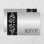 シルバーリーフボーダー RSVP カード (正面/裏面)