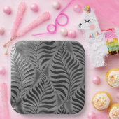 シルバーリーフモチーフ広場 ペーパープレート (パーティー)