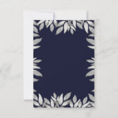 シルバーリーフ ボタニカル グラム ブルー ピンク 返信 RSVP (裏面)