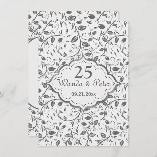 シルバーリーフ 25周年記念 招待状 (正面/裏面)