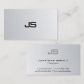 シルバールッエレガントクお洒落デザインプロフェッショナル 名刺 (正面/裏面)