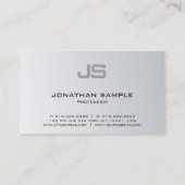 シルバールッエレガントクお洒落デザインプロフェッショナル 名刺 (裏面)