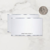 シルバールッエレガントクパーソナライズされたカスタムテンプレート ノートカード (正面/裏面インサイチュ)