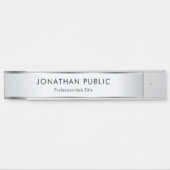 シルバールッエレガントクモダンテンプレート サインプレート (正面)