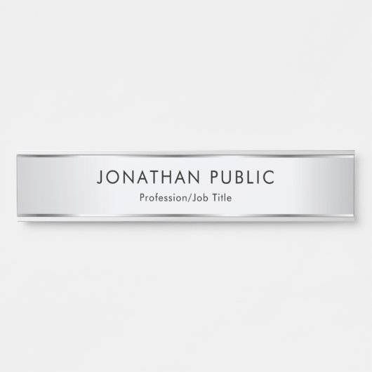 シルバールッエレガントクモダンテンプレート サインプレート (正面)