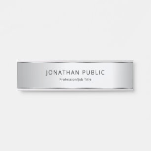 シルバールックグラエレガントマーモダンテンプレート サインプレート