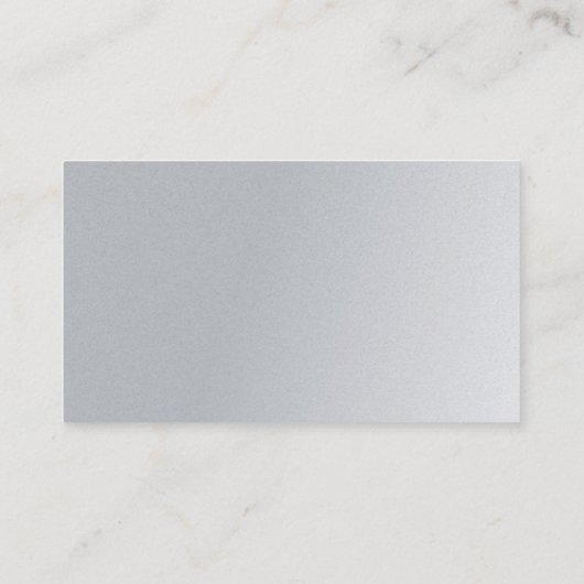 シルバールックグレイエレガントミニマルデザインラグジュアリー 名刺 (裏面)