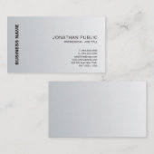 シルバールックシックお洒落デザインラグジュアリープロフェッショナル 名刺 (正面/裏面)