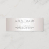 シルバールックシックモダンミニマリストプレーントレンディー スキニー名刺 (裏面)