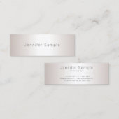 シルバールックシックモダンミニマリストプレーントレンディー スキニー名刺 (正面/裏面)