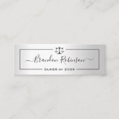 シルバールックスはかりで測ジャスティスロースクール卒業 スキニー名刺 (正面)