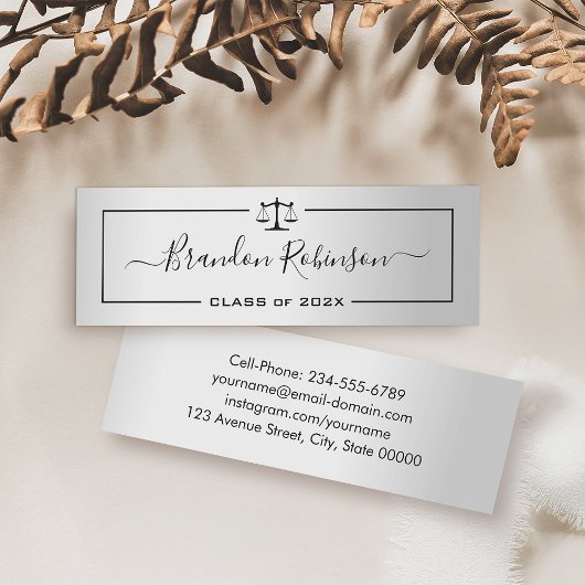 シルバールックスはかりで測ジャスティスロースクール卒業 スキニー名刺