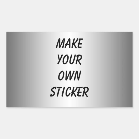 シルバールックステッカー 長方形シール (正面)