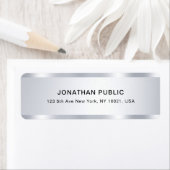 シルバールックテンプレートモダングラマー差出人住所 ラベル (インサイチュ)