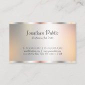 シルバールックプロフェッショナルエレガントテンプレートモダン 名刺 (裏面)