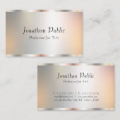 シルバールックプロフェッショナルエレガントテンプレートモダン 名刺 (正面/裏面)