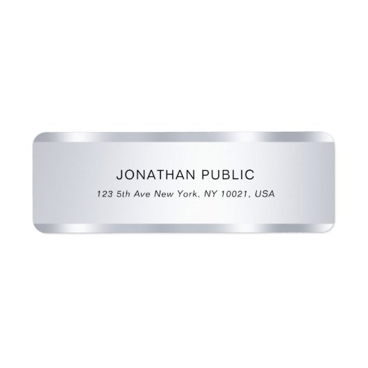 シルバールックプロフェッショナルグラマラス差出人住所 ラベル (正面)