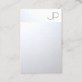 シルバールックプロフェッショナルモダンエレガントテンプレート 名刺 (正面)