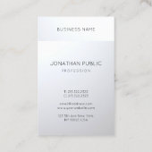 シルバールックプロフェッショナルモダンエレガントテンプレート 名刺 (裏面)