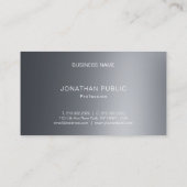 シルバールックライトモダンプロフェッショナルグラムプレーン 名刺 (裏面)