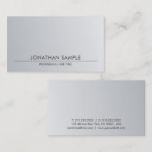 シルバールック洗練されたお洒落デザイントレンディー 名刺 (正面/裏面)