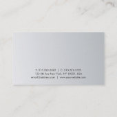 シルバールック洗練されたお洒落デザイントレンディー 名刺 (裏面)