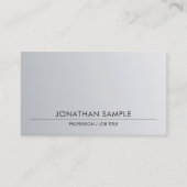 シルバールック洗練されたお洒落デザイントレンディー 名刺 (正面)