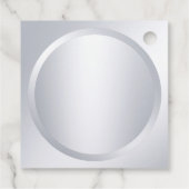 シルバールッモダンクエレガント空白のテンプレート フェイバータグ (裏面)