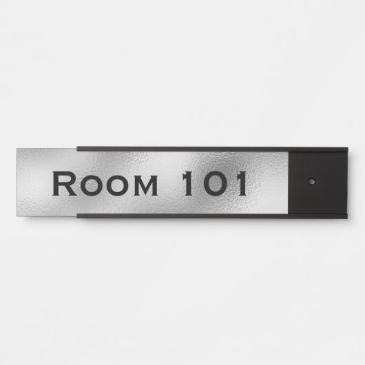 シルバールームナンバードアサインホテルオフィス建物 サインプレート (正面)