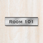 シルバールームナンバードアサインホテルオフィス建物 サインプレート (正面)