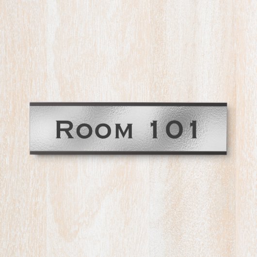 シルバールームナンバードアサインホテルオフィス建物 サインプレート (正面)