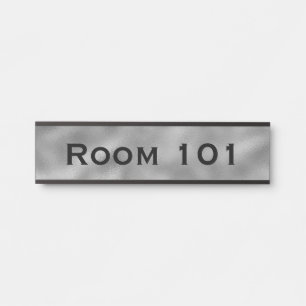 シルバールームナンバードアサインホテルオフィス建物 サインプレート
