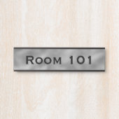 シルバールーム番号ドアサイン ホテルオフィスビル サインプレート (正面)