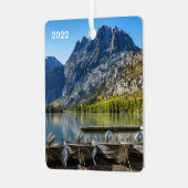 シルバーレイク、カリフォルニア、スクエア メタルオーナメント (正面左)