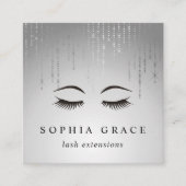シルバーレインまつげ スクエア名刺 (正面)