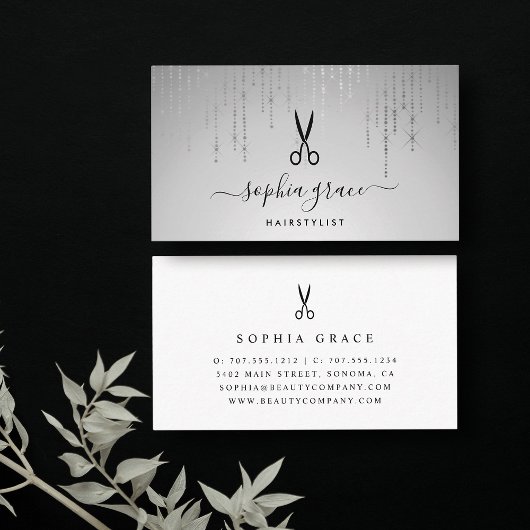 シルバーレインヘアスタイリスト 名刺