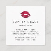 シルバーレインメイクアップアーティストリップ スクエア名刺 (裏面)