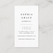 シルバーレインメイクアップアーティスト 名刺 (裏面)