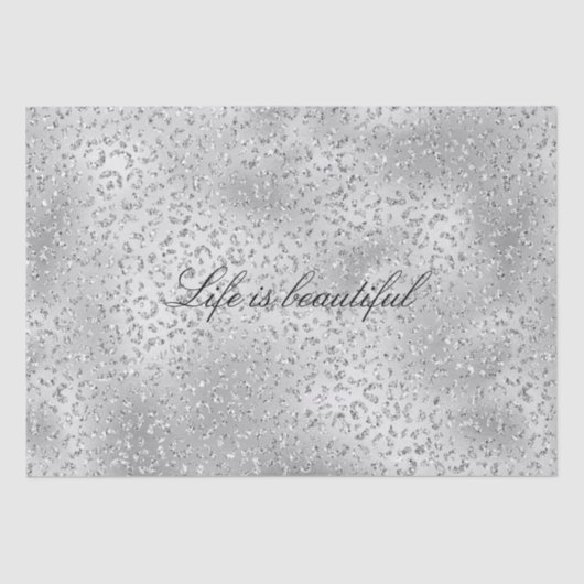 シルバーレオパードプリントルクスグリッター        薄葉紙 (正面)