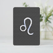 シルバーレオ〔占星術の〕十二宮図シンボルオンカーボンファイバプリント (スタンド正面)