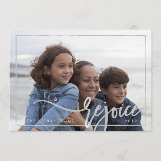 シルバーレジョイス |写真モダンのタイポグラフィ (正面)