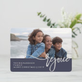 シルバーレジョイス |写真モダン付き青タイポグラフィ (スタンド正面)