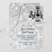 シルバーレストラングランドオープン,シャンデリア付き 招待状 (正面/裏面)