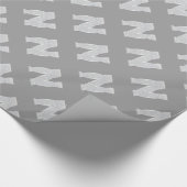 シルバーレターN ラッピングペーパー (角)