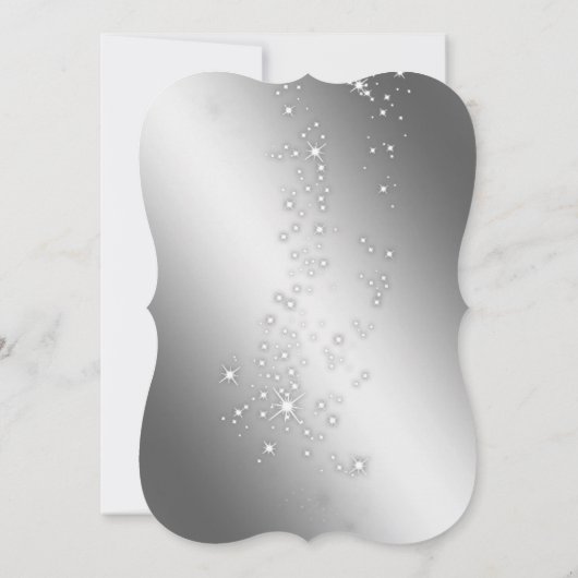 シルバーレッドグラス企業の、クリスマスパーティー 招待状 (裏面)