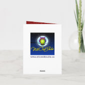 シルバーレッドグリッタースノーフレーク写真クリスマスカード シーズンカード (裏面)