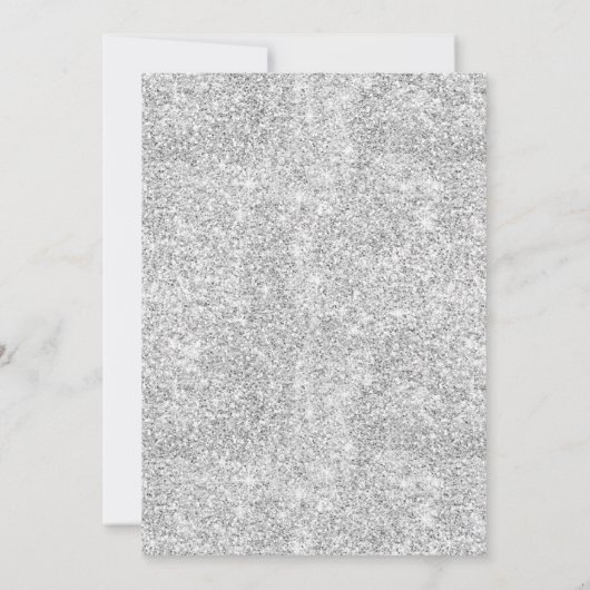 シルバーレッドスノーフレーククリスマスホリデーパーティー 招待状 (裏面)