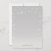 シルバーレッドスノーフレークスホリデーパーティー招待状 招待状 (裏面)